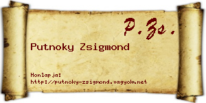 Putnoky Zsigmond névjegykártya